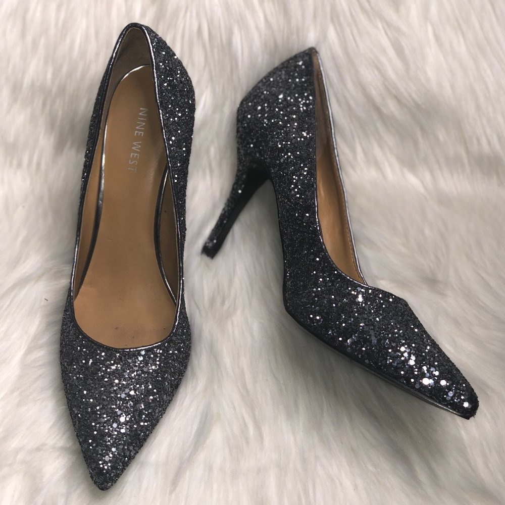 Nine West Flax Pointed Toe Gun Metal Pumps